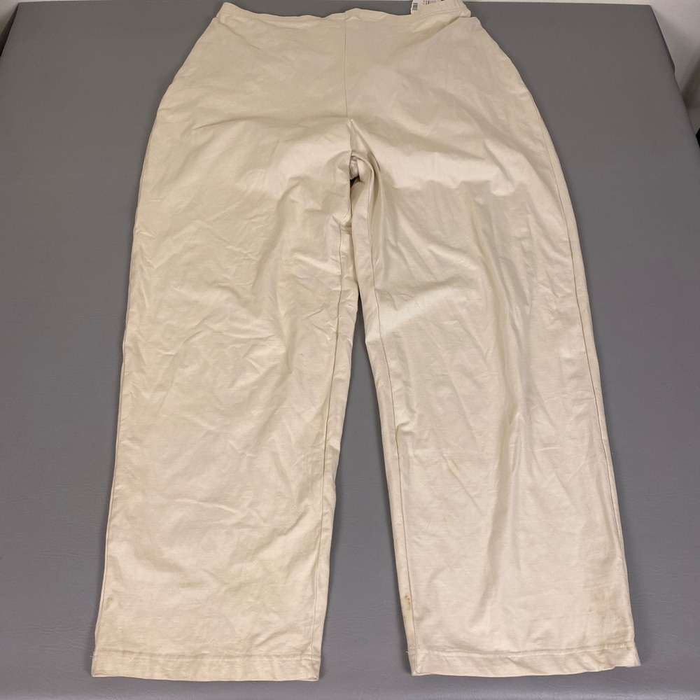 Whitefish Bay Pants Womens 26W Jersey Knit Regular Beige Stretch Straight *Flaws